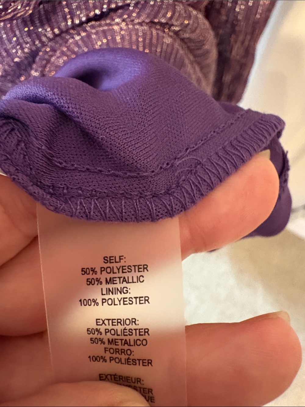 NWT Kensie Metallic Purple Long Sleeve Faux Wrap Midi Dress Size 10. - Picture 13 of 13